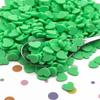 Larger Size Green Polymer Clay Assorted Heart Slices, Fimo Heart Nail Art Slices, Fake Heart Sprinkles, Miniature Hearts for Crafts (30 grams) view 1