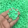 Larger Size Green Polymer Clay Assorted Heart Slices, Fimo Heart Nail Art Slices, Fake Heart Sprinkles, Miniature Hearts for Crafts (30 grams) view 2