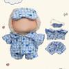 15cm/17cm Doll Outfit Suitable for Labubu Clothes Stylish Adorable Dolls Accessories for Dressing Up (No Doll Included) (B-Blue Floral Pajamas 3-Set) view 3