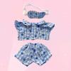 15cm/17cm Doll Outfit Suitable for Labubu Clothes Stylish Adorable Dolls Accessories for Dressing Up (No Doll Included) (B-Blue Floral Pajamas 3-Set) view 4