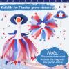 Sunnymove 1 Set 4th of July 7 Inch Mini Desk Goose Small Goose Outfits with Mini Hat and Tutu Collar Skirt Magnetic Silly Geese Keychain Holiday Costume for Magnetic Duck Statue Desk Key Holder view 2