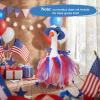 Sunnymove 1 Set 4th of July 7 Inch Mini Desk Goose Small Goose Outfits with Mini Hat and Tutu Collar Skirt Magnetic Silly Geese Keychain Holiday Costume for Magnetic Duck Statue Desk Key Holder view 4