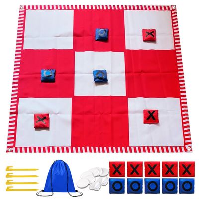 Giant Tic Tac Toe Game Outdoor 4 Ft x 4 Ft - Granny Pants Yard Game for Adults, Kids and Family, Field Day Games | Instant Setup No Assembly, Large Lawn Backyard Fun, Bean Bag Toss Camping Toys