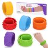 Dalycro 6 PCS Silicone Fidget Toys Slap Bracelets, Sensory Slap Bracelets for Kids and Adults, Textured Fidget Toys for Autism Fun Stress Relief Classroom and Office Travel (Multicolor 1, 6P) view 1