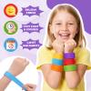 Dalycro 6 PCS Silicone Fidget Toys Slap Bracelets, Sensory Slap Bracelets for Kids and Adults, Textured Fidget Toys for Autism Fun Stress Relief Classroom and Office Travel (Multicolor 1, 6P) view 3