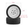 1/7/8/10 Multi-Purpose RC Rally Car Tires On Road Tyres Features replaceable 12/14/17mm Hex OD:100mm For ARRMA Felony, Vendetta, Serpent SP-600044, HONGNOR X3GT, Kyosho VRX (W231 White) view 2