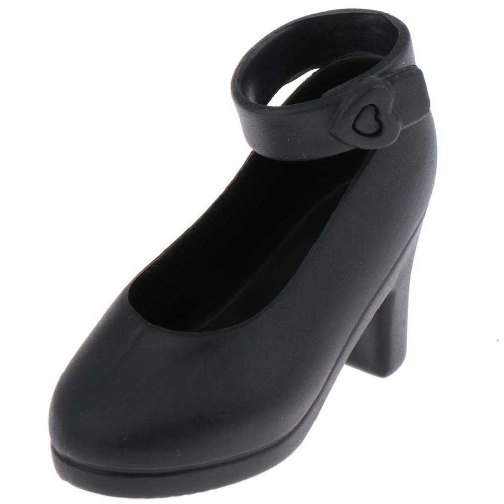 1 Pair 1/4 BJD Doll Shoes Plastic Sandals for Supper Dollfie PB Kurhn Jointed Doll Clothing Accessory Black