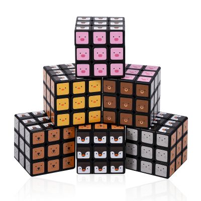 JOLLYFUN 48 Pack Animals Mini Cube Bulk, 1.18 Inch 3x3x3 Small Puzzle Cubes Set, Animal Themed Birthday Party Favors, Classroom Rewards Prizes, Stocking Stuffers, Easter Basket Fillers for Kids