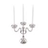 1/12 Scale Miniature Dollhouse Candle Holder for Table Centerpiece, Silver and White view 1