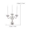 1/12 Scale Miniature Dollhouse Candle Holder for Table Centerpiece, Silver and White view 2