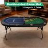 LaiSeeCian 8 Players Foldable Poker Table with Cup Holders, Collapsible Texas Holdem Poker Table with Reversible Game Mat, Suitable for Home Party, Casino, Poker Night, etc. view 2