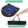 LaiSeeCian 8 Players Foldable Poker Table with Cup Holders, Collapsible Texas Holdem Poker Table with Reversible Game Mat, Suitable for Home Party, Casino, Poker Night, etc. view 4