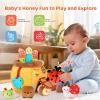 Baby Toys 6-12 Months- Surprise Soft Barn with Stuffed Animals, Rattle, Crinkle Paper, Squeaker, Mirror, Busy Montessori Soft Toys for Toddlers 0-3 Years Old, 1 Year Old Boy Girl Gifts view 2
