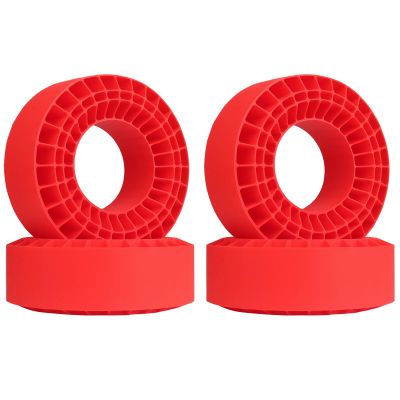 HobbyPark 2.2" Silicone Tire Inserts Soft, Fits 132-134mm 5.25" OD Crawler Tires, Replaces Foam Inserts, 4Pack, Waterproof, Good Traction & Sidewall Support for 1/10 RC Crawlers, 12545mm (Red)