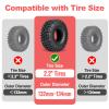 HobbyPark 2.2" Silicone Tire Inserts Soft, Fits 132-134mm 5.25" OD Crawler Tires, Replaces Foam Inserts, 4Pack, Waterproof, Good Traction & Sidewall Support for 1/10 RC Crawlers, 12545mm (Red) view 2