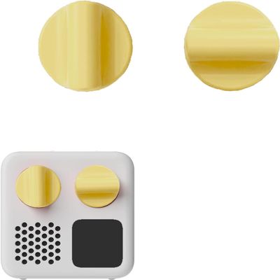 2Pcs Replacement Dial Knobs for Yoto Mini - Grip Control Knob Covers for Kids Music Player | Easy Snap-On Installation (Yellow)