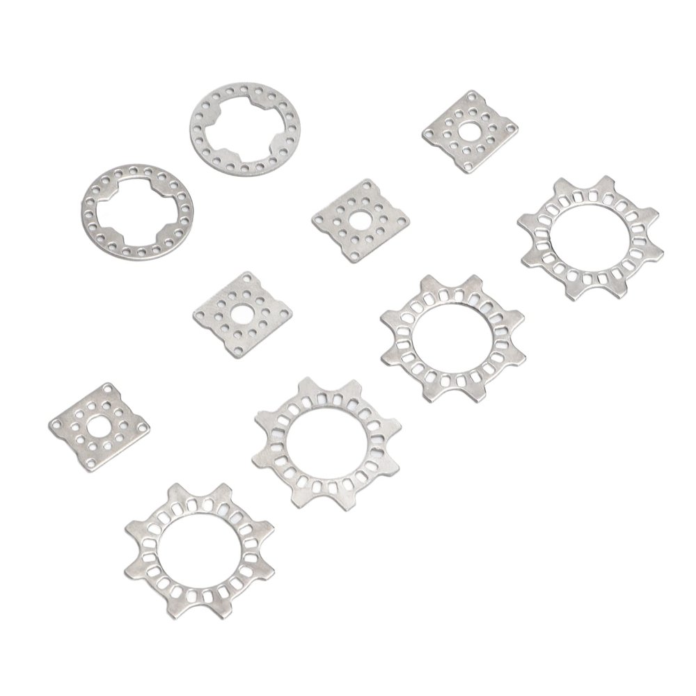 Domary Differential Gasket Replacement Spacer Precisely Stamped Stainless Steel Silver 10 PCS - RC CAR ARRMA 6S Mojave 1/7 KRATON 1/8