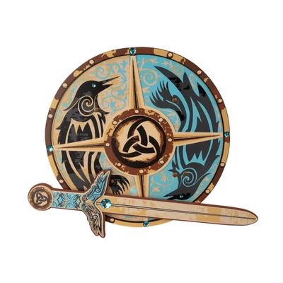 Great Pretenders Viking EVA Sword & Shield Bundle, Pretend Play Foam Toy for Children, Kids Pretend Play Shield & Sword