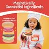 Popular Playthings Magnetic Build & Grill Hamburger Set, Educational Pretend Play Food Toy, Gifts for Toddlers Ages 3 & Up - Includes Grill 16 Pieces view 3