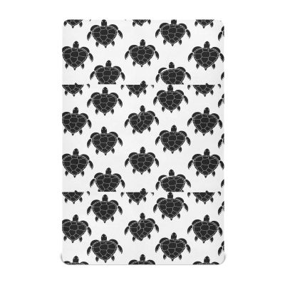 Turtle Black White Baby Crib Sheets Buttery Soft & Breathable Fitted Crib Sheet for Standard Mattress for Girls Infant Toddler Boys, 28"x52"x9"