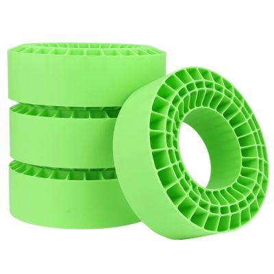 FriHobby Soft 2.2" Silicone Tire Inserts, 4Pack, Fits 132134mm (5.25" OD) Crawler Tires, Waterproof Foam Replacement for 1/10 RC Crawlers, 12545mm, Enhanced Traction & Sidewall Support (Green)
