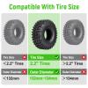 FriHobby Soft 2.2" Silicone Tire Inserts, 4Pack, Fits 132134mm (5.25" OD) Crawler Tires, Waterproof Foam Replacement for 1/10 RC Crawlers, 12545mm, Enhanced Traction & Sidewall Support (Green) view 4