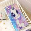 Cute Unicorns Star White Baby Crib Sheets Buttery Soft & Breathable Fitted Crib Sheet for Standard Mattress for Girls Infant Boys Toddler, 28"x52"x9" view 4