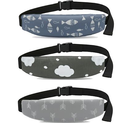 3 Pcs Baby Carseat Head Support, Car Seat Straps Pillow Support Ban, Stroller Neck Relief Strap Headrest, Slumber Sling Sleep Positioner for Toddler Infants Child Children Kids (Clouds, Fish, Arrows)