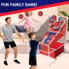 2-Player Kids Arcade Basketball Game Set, Dual Upgraded Hoop with LED Light Electronic Scoreboard 4 Balls, 3-12 Kids Sports Toys Carnival Games, Home Backyard Indoor Outdoor, Boys Girls Toddlers Gifts view 4
