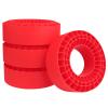 FriHobby Soft 2.2" Silicone Tire Inserts, 4Pack, Fits 132134mm (5.25" OD) Crawler Tires, Waterproof Foam Replacement for 1/10 RC Crawlers, 12545mm, Enhanced Traction & Sidewall Support (Red) view 1