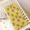 Bee Light Yellow Baby Crib Sheets Buttery Soft & Breathable Fitted Crib Sheet for Standard Mattress for Infant Boys Toddler Girls, 28"x52"x9" view 4