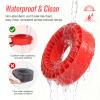 CrazyHobby 2.2" Soft Silicone Inserts, Fits 132134mm 5.25" OD Crawler Tires, 4Pack, Waterproof, Traction & Sidewall Support for 1/10 RC Crawlers, 12545mm, Compatible with TRX4 SCX10 (Red) view 4
