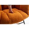 050-Teddy Fabric Rocking Gilder Nursery Chair for Living Room Indoor,Black (Caramel) view 4