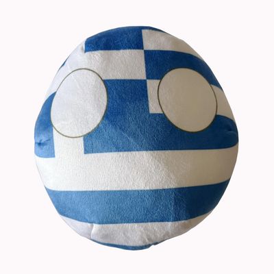 8-Inch Countryball Plushie Greece Collectible Soft Stuffed Ball Gift for Fans & Plush Collectors (20.Greece)
