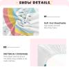 Flower Rain Cloud White Baby Crib Sheets Buttery Soft & Breathable Fitted Crib Sheet for Standard Mattress for Infant Toddler Boys Girls, 28"x52"x9" view 3