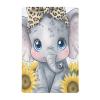 Bow Elephant Sunflowers White Baby Crib Sheets Buttery Soft & Breathable Fitted Crib Sheet for Standard Mattress for Infant Girls Toddler Boys, 28"x52"x9" view 1