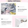 Bow Elephant Sunflowers White Baby Crib Sheets Buttery Soft & Breathable Fitted Crib Sheet for Standard Mattress for Infant Girls Toddler Boys, 28"x52"x9" view 3