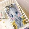 Bow Elephant Sunflowers White Baby Crib Sheets Buttery Soft & Breathable Fitted Crib Sheet for Standard Mattress for Infant Girls Toddler Boys, 28"x52"x9" view 4