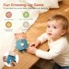 Wooden Dressing Skills Toys for Toddlers, Montessori Fine Motor Set with Zipper, Snap & Button Practice, 3 Animal Boards (Bear/Fox/Koala), Quiet Travel Toy for Preschool, Ages 2+ view 3