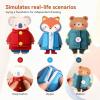 Wooden Dressing Skills Toys for Toddlers, Montessori Fine Motor Set with Zipper, Snap & Button Practice, 3 Animal Boards (Bear/Fox/Koala), Quiet Travel Toy for Preschool, Ages 2+ view 4