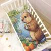 Beaver Holds Fish Baby Crib Sheets Buttery Soft & Breathable Fitted Crib Sheet for Standard Mattress for Infant Toddler Girls Boys, 28"x52"x9" view 4