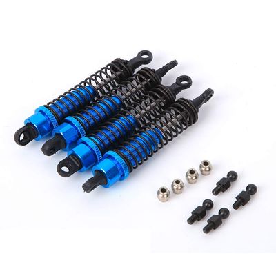 80MM RC Shock Absorbers Front and Rear Oil Filled for RGT 136100 1/10 RC Car Black 68126BL Enhance Handling on Rough Terrain with Superior Damping and Easy Installation (Blue 68126B)