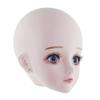 60cm 1/3 Doll Girls Head with Full Set 4D Eyes European Colored Skin Plastic Head Sculpt view 1