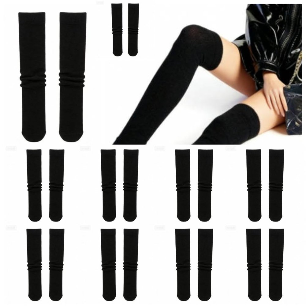 10 Pairs Doll Lace Thigh High Stockings Handmade for 1/6 Scale 12 Inch Female Figures DIY Photography Cosplay Display