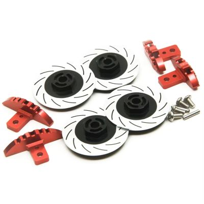 Compatible with 3Racing for Sakura D3 D4 1/10 RC Drift Car Upgrade Parts 4Pcs Aluminum for Sport Edition Brake Disc RC Accessories(Black)