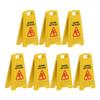 Abaodam 7pcs Miniature Warning Sign Mini Floor Caution Sign Yellow Alloy Notice Dollhouse Fairy Garden Decoration Accessories view 1