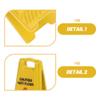 Abaodam 7pcs Miniature Warning Sign Mini Floor Caution Sign Yellow Alloy Notice Dollhouse Fairy Garden Decoration Accessories view 3