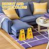 Abaodam 7pcs Miniature Warning Sign Mini Floor Caution Sign Yellow Alloy Notice Dollhouse Fairy Garden Decoration Accessories view 4