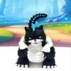 Catzila, 3D Printed Glow in The Dark Fidget Toy, 3 inches Tall Catzila Articulated Fidget Toy | Cat | Desk Toy | Silly Gift Idea Gift for Animal Lovers -ACZ-Black view 1