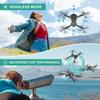 4K Camera Drone for Kids 8-12 & Adults - Beginner-Friendly Mini Drone with Emergency Stop, Headless Mode,360 Flips, Carrying Case & 2 Batteries, RC Quadcopter Toys for Boys Girls Age 6-14-Charcoal black view 4